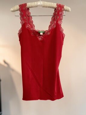 Honeydew Intimates MED NWOT Red Lace Cami & Cheeky Panty Set
